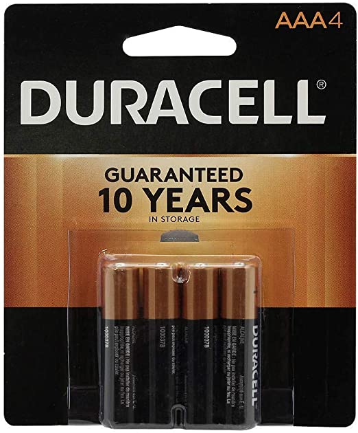 Duracell AAA Coppertop Alkaline Battery 4-Pieces
