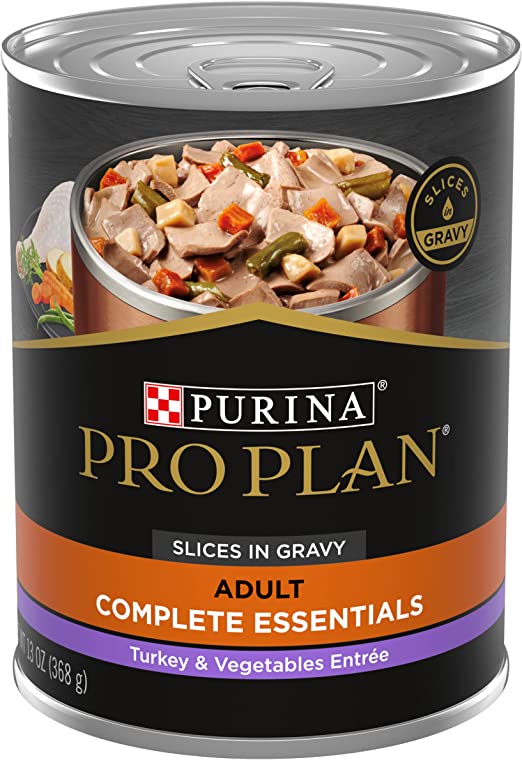 Purina Pro Plan Adult Turkey and Vegetable Entree Wet Dog Food 368 g, Pack of 12
