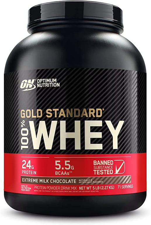 Optimum Nutrition Gold Standard 100% Whey Protein Powder, Extreme Milk Chocolate, 2.27 Kilograms