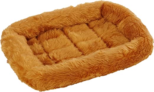 18L-Inch Cinnamon Dog Bed or Cat Bed w/Comfortable Bolster | Ideal for XS Dog Breeds & Fits a 22-Inch Dog Crate | Easy Maintenance Machine Wash & Dry | 1-Year Warranty