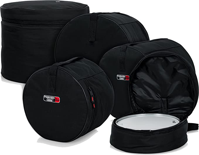 Gator Cases Protechtor Series 5 piece Padded Drum Bag Set for Standard Kits; 22" Kick, 12” Tom, 13” Tom, 16” Tom, 14” Snare (GP-STANDARD-100)