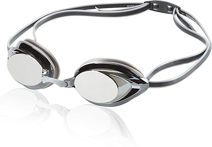 Speedo Vanquisher 2.0 Mirrored Swim Goggles, Panoramic, Anti-Glare, Anti-Fog with UV Protection