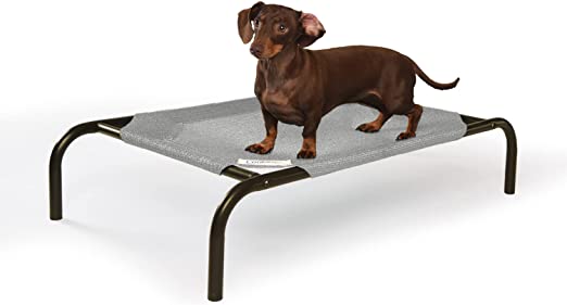 Coolaroo Original Elevated Dog Bed, Grey, Small