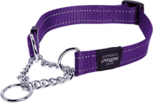 Rogz Obedience Dog Collar, Purple, Medium
