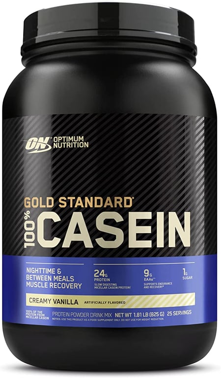 OPTIMUM NUTRITION Gold Standard 100% Casein Protein Powder, Vanilla Flavour, 821g