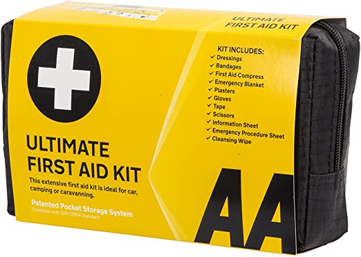 AA Ultimate First Aid Kit - AA0903 - A Family Essential For Car Home Holidays Travel Camping Caravans Office