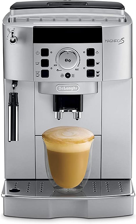 De'Longhi Magnifica, Automatic Coffee Machine ECAM22110SB Includes Cappuccino System with Manual Milk Frother & Brews 2 Cups At The Same Time Silver