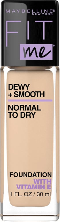 Maybelline Fit Me Dewy and Smooth Luminous Liquid Foundation - Classic Ivory 120