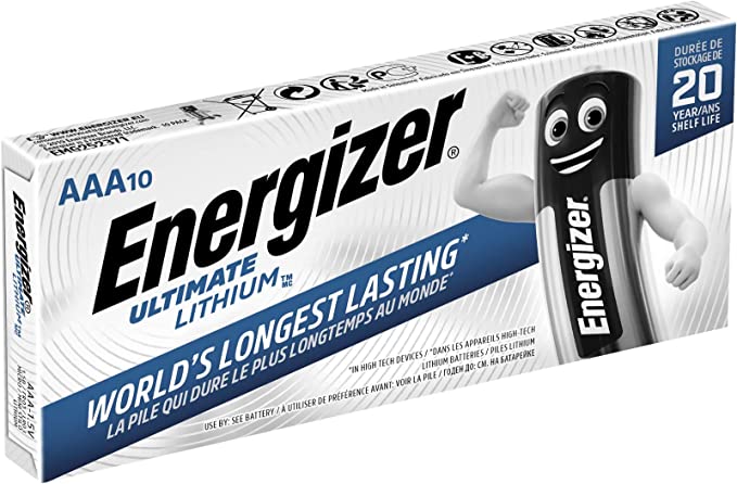 Energizer Ultimate Battery Lithium LR03 1.5 V AAA Pack of 10