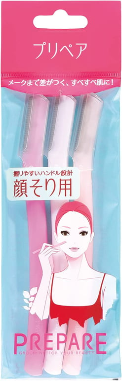 Shiseido Stainless Eye Brow Razor Large Pack, Basic color, 1 Pack of 3 Razors