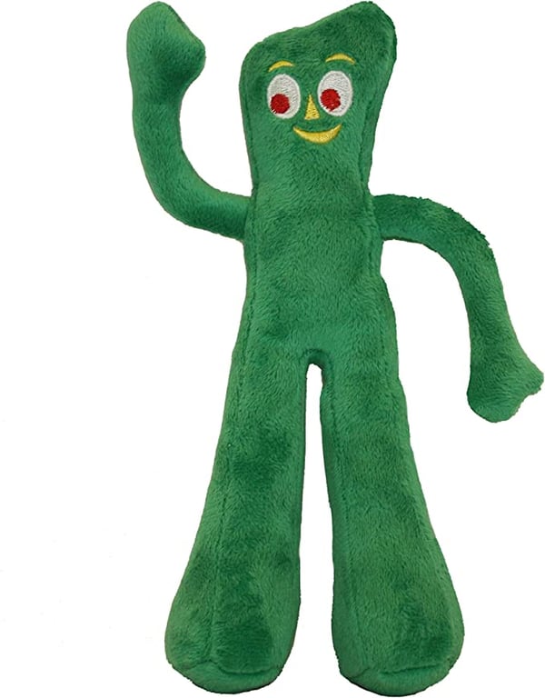 Multipet Gumby Plush Filled Dog Toy, 9-Inch
