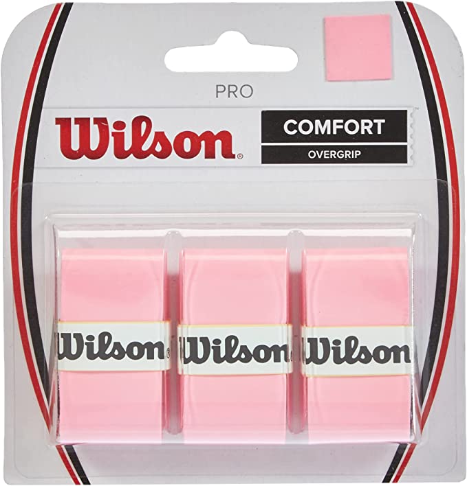 WILSON Tennis Racquet Racket Pro Comfort Overgrip (3 Pack) Felt Color Choice