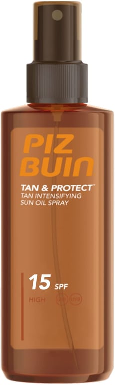 Piz Buin Tan and Protect Tan Accelerating Oil Spray SPF 15, 150 ml (Pack of 1)