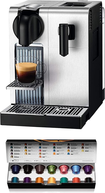 De'Longhi Nespresso Lattissima Pro, Capsule Coffee Machine | EN750MB | One Touch Pod Coffee Machine With Automatic Milk Frother Jug for Cappuccinos | Silver
