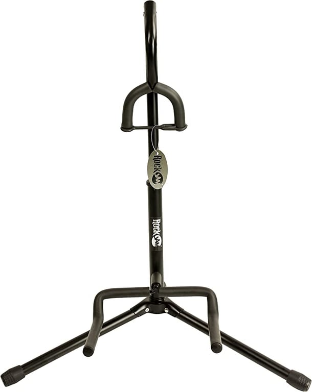RockJam GS-001 Adjustable Vertical Tripod Guitar Stand for Acoustic and Electric Guitars