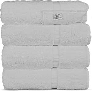 Luxury Hotel & Spa Towel 100% Genuine Turkish Cotton (White, Bath Towel - Set of 4)