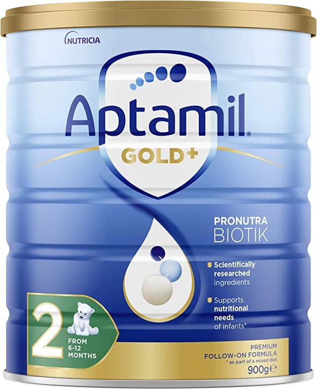 Aptamil Gold+ 2 Baby Follow-On Formula From 6-12 Months, 900 g, No Flavor Available