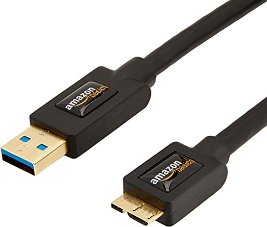 AmazonBasics USB 3.0 Cable - A-Male to Micro-B - 3 Feet (0.9 Meters)