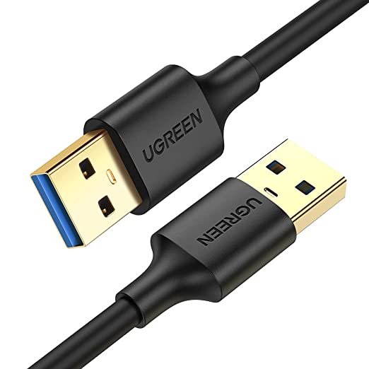 UGREEN USB to USB Cable, USB 3.0 Male to Male Type A to Type A Cable for Data Transfer Compatible with Hard Drive, Laptop, DVD Player, TV, USB 3.0 Hub, Monitor, Camera, Set Top Box and More 6FT