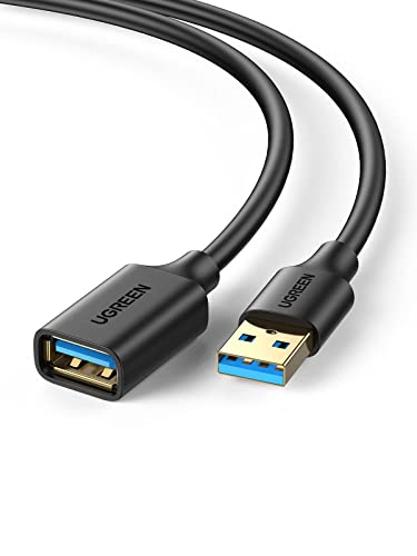 UGREEN USB 3.0 Extension Cable USB 3.0 Type A Male to Female Extender Cord 5Gbps for Playstation, Xbox, Oculus Quest, USB Flash Drive, Card Reader, Hard Drive, Keyboard, Printer, Camera (3ft)
