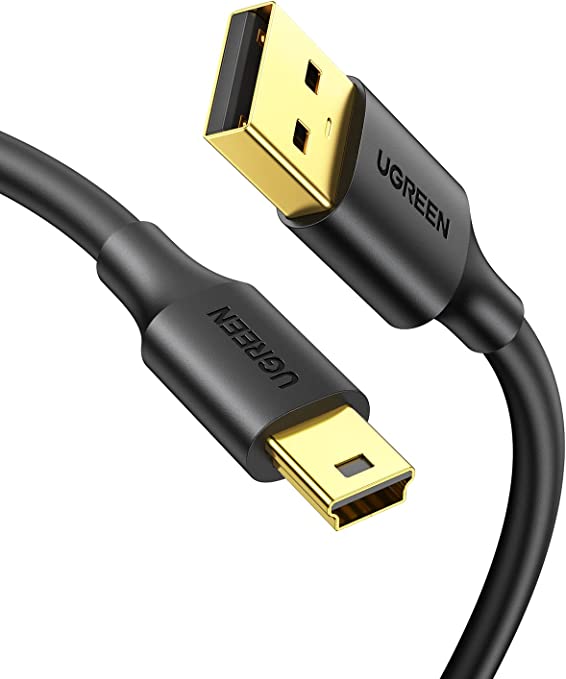 UGREEN Mini USB Cable USB 2.0 Type A Male to Mini B 5-Pin Data Charging Cord for GoPro Hero 3+, PS3 Controller, Digital Camera, Dash Cam, MP3 Player, GPS Receiver, Garmin Nuvi GPS, SatNav, PDAs 3M