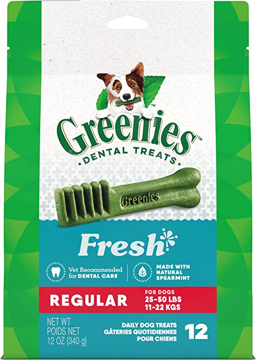 Greenies Freshmint Flavour Regular Dog Dental Treats 340 g