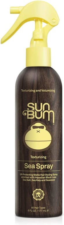 Sun Bum Sea Spray|Texturizing and Volumizing Sea Salt Spray | UV Protection with a Matte Finish | Medium Hold | for All Hair Types | 6 FL OZ Spray Bottle, Clear (80-41025)