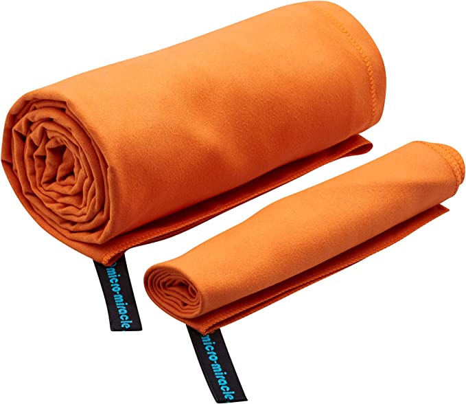 Microfiber Quick Dry Travel Towel, XL 30x60" - Comes with Fast Dry Hand Towel - Our Super Absorbent Dry Towel is So Soft, Lightweight and Compact - for Camping, Gym or a Beach Towel