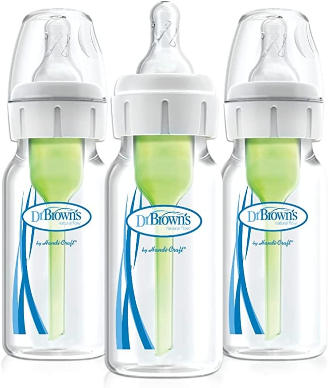 Dr. Brown's Options Plus with Level 1 Teat Feeding Bottle 3 Pack, 120 ml Capacity, Clear, Sb43005-P3