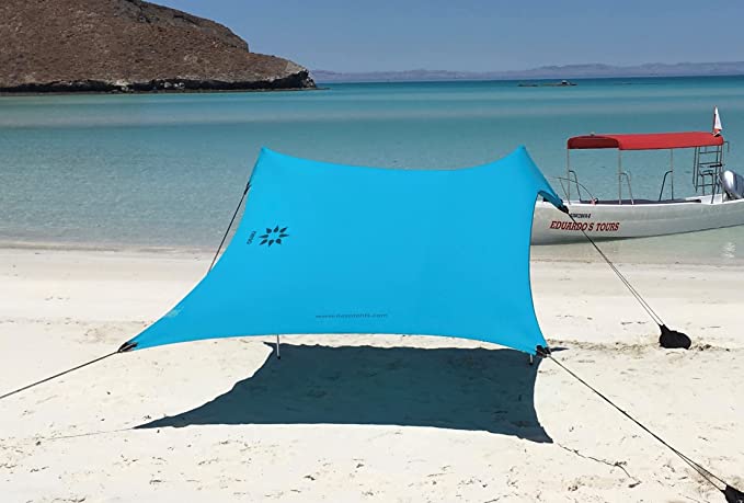 Neso Tents Beach Tent with Sand Anchor, Portable Canopy Sunshade - 2.1 x 2.1m - Patented Reinforced Corners