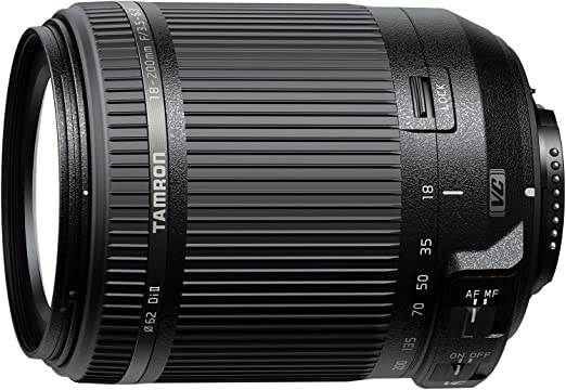 Tamron B018 Compact Design Tamron AF 18-200 F3.5-6.3 Di II VC PZD Lense for Nikon Camera, Black, Black (TM-B018N)