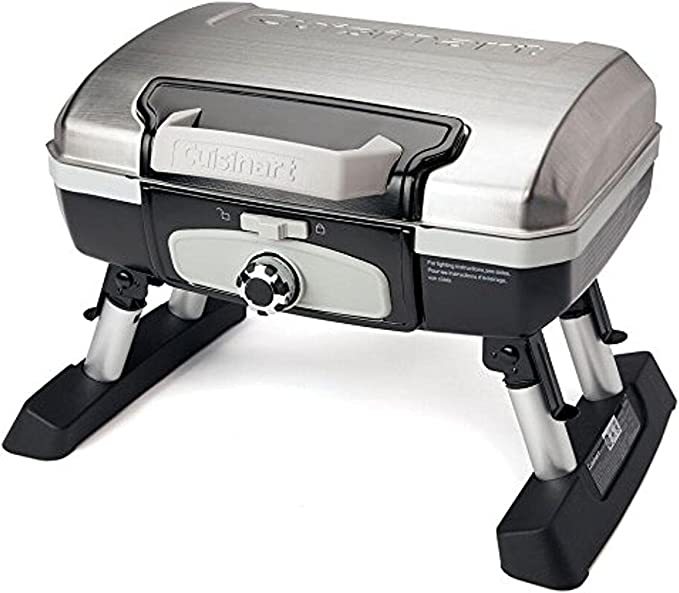 Cuisinart CGG-180TS Petit Gourmet Portable Tabletop Gas Grill, Stainless Steel