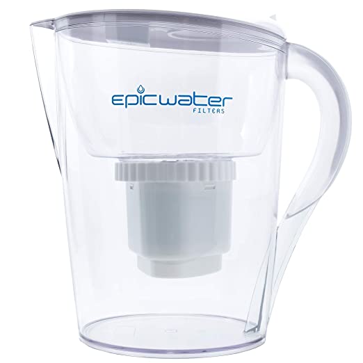 Epic Pure Water Filter Jug | 3.5L | 150 Gallon Filter | 100% BPA-Free | Removes Fluoride, Lead, Chromium 6, PFOS PFOA, Heavy Metals, Pesticides, Chemicals, Industrial Pollutants & More