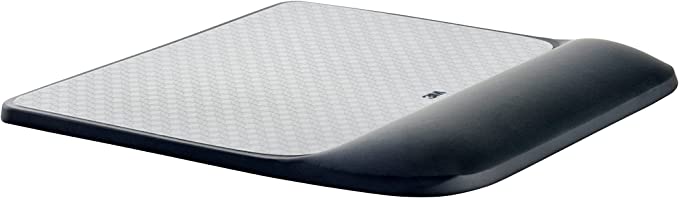 3M Precise Mouse Pad with Gel Wrist Rest MW85B, Interlace, 8.4" x 8.8"