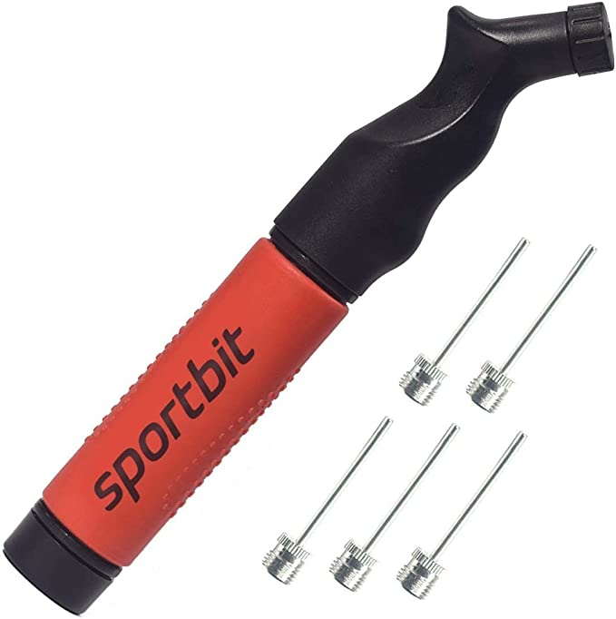 SPORTBIT Ball Pump with Push&Pull Inflating System - Comes with 5 Needles and Bonus E-Book
