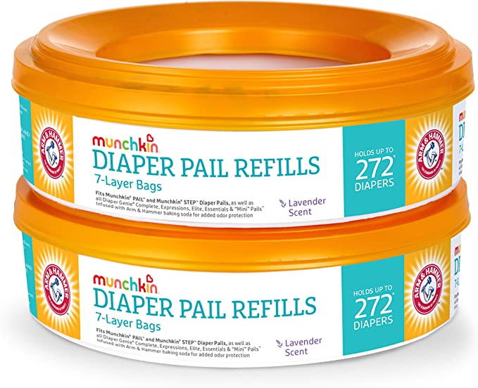 Munchkin Diaper Pail Refills, 2 Pack