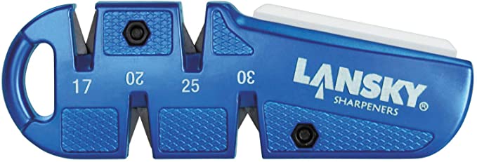 Lansky QuadSharp Carbide/Ceramic Multi Angle Knife Sharpener, Blue
