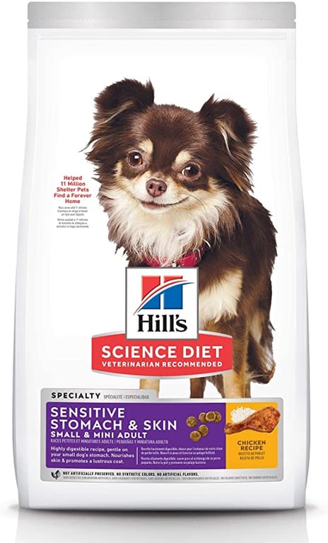 Hill's Science Diet Sensitive Stomach and Skin Adult, Small and Mini, Chicken Recipe, Dry Dog Food, 1.81kg Bag