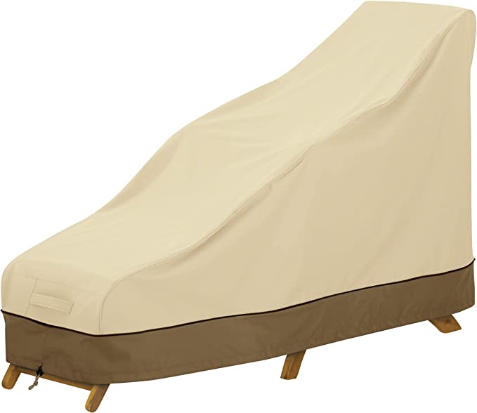 Classic Accessories Veranda Water-Resistant 65 Inch Steamer Patio Chaise/Deck Chair Cover, Chaise Lounge Covers Outdoor