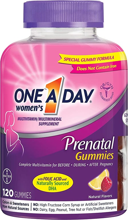 One A Day Women's Prenatal Gummies, 120 Count