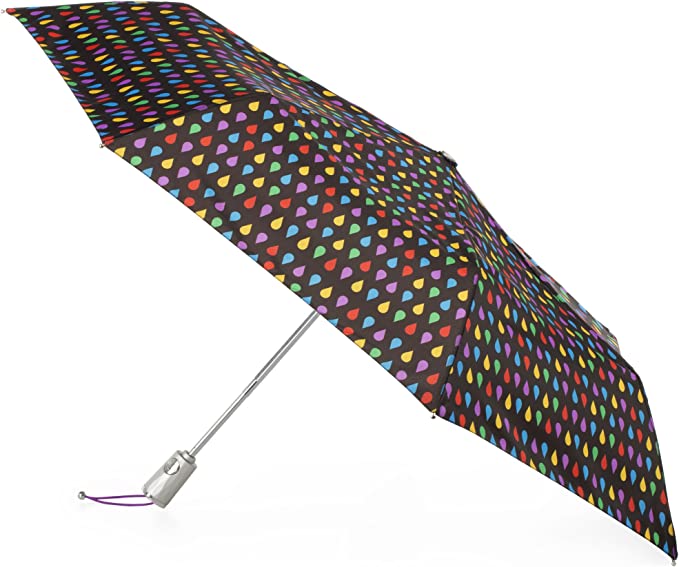 totes Automatic Open Close Water-Resistant Travel Folding Umbrella with Sun Protection