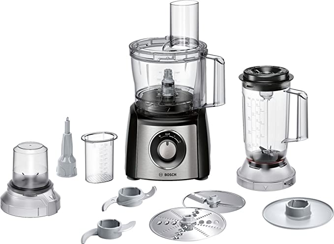 Bosch MultiTalent 3 MCM3501MGB Compact 800 W Food Processor - Black & Stainless Steel