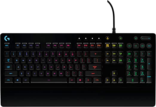 Logitech G213 Prodigy Gaming Keyboard, RGB Backlit, QWERTY UK Layout, Black