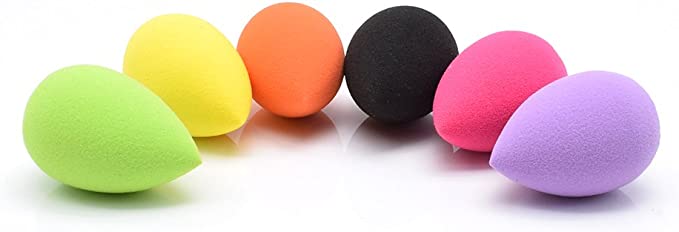 Dolovemk 6PCS PRO Makeup Sponges, MICRO MINI Egg Blenders | Height:30mm | Expand When Get Wet (NON-Latex) (6 Colors)