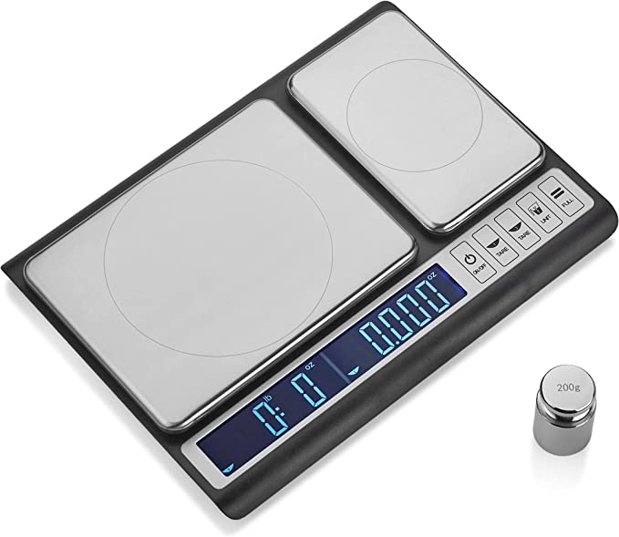 Smart Weigh Culinary Kitchen Scale 10 kilograms x 0.01 grams, Digital Food Scale with Dual Weight Platforms for Baking, Cooking, Food, and Ingredients