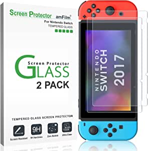 amFilm Nintendo Switch Screen Protector (2 Pack), Premium Tempered Glass Screen Protector for Nintendo Switch