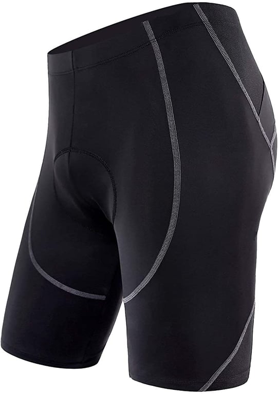 Sportneer Men's Cycling Shorts 4D Coolmax Padded Bike Bicycle Pants Tights, Breathable & Absorbent