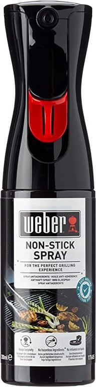 Weber Non-Stick Spray Non-Stick Cooking Spray for BBQ Grill Weber Barbecue Accessories Designed for Use on Barbecue Grills - 200ml (17685)