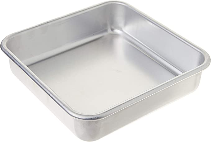 Nordic Ware USA Naturals Aluminium Square Cake Pan, 22 x 22 x 5.5 cm, Silver, 8 by 8 inches
