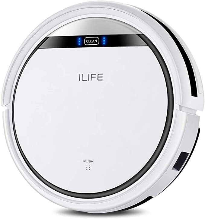 ILIFE V3s Pro Robot Vacuum Cleaner, Tangle-Free Suction, Slim, Automatic Self-Charging Robotic Vacuum Cleaner, Daily Schedule Cleaning, Ideal for Pet Hair，Hard Floor and Low Pile Carpet